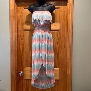 Cynthia Rowley Chevron Midi Dress Swim Cover Up